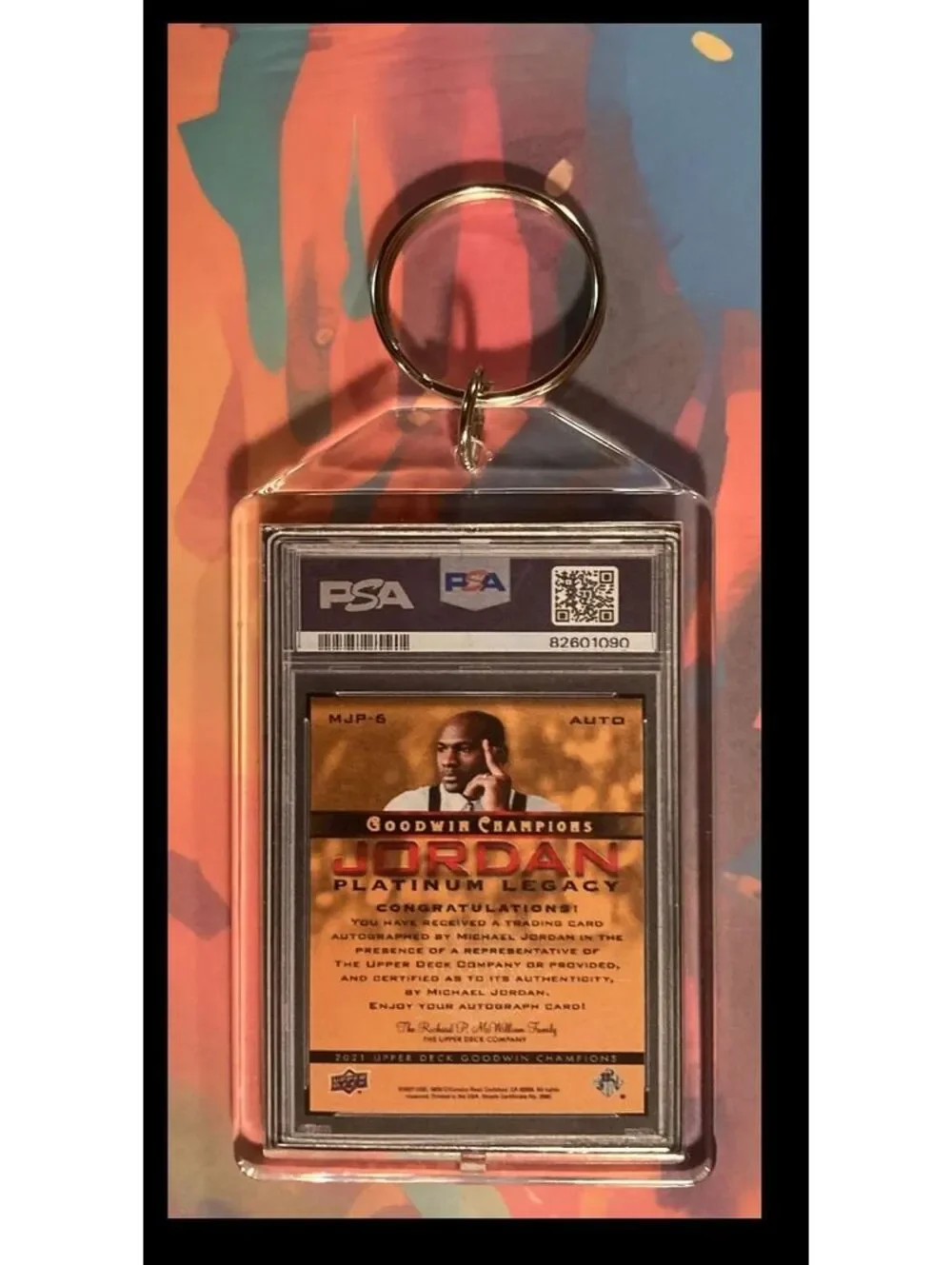 2987 Michael Jordan 2021 UD Goodwin Champs Superfractor Keychain